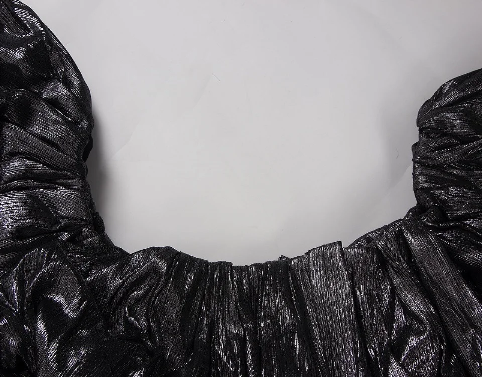 

house gold silver lame ruffle bustier women crop top top women sexy crop top