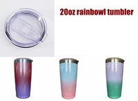 20oz rainbowl travel mug ice cup colourful tumbler 304 stainless steel double wall vacuum insulated coffee mug