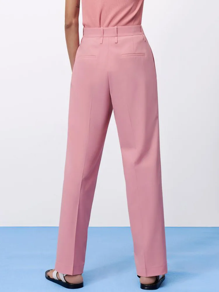 

ZA spring new women's all-match pocket decoration casual suit jacket + straight trousers professional suit office