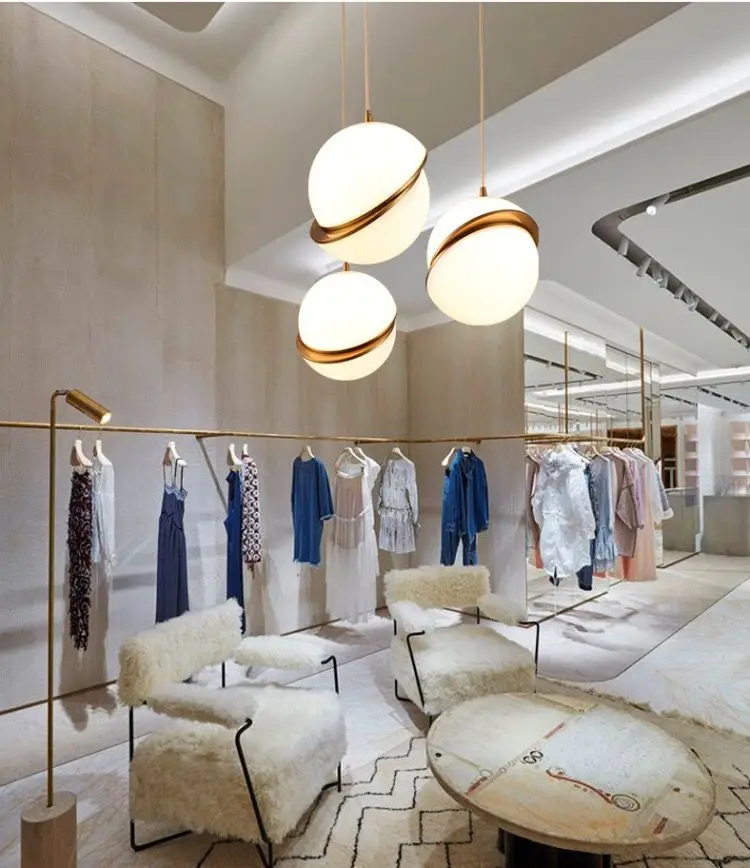 

Crescent acrylic chandelier used in clothing store bar bedside table dining room bedroom single head lighting home decoration