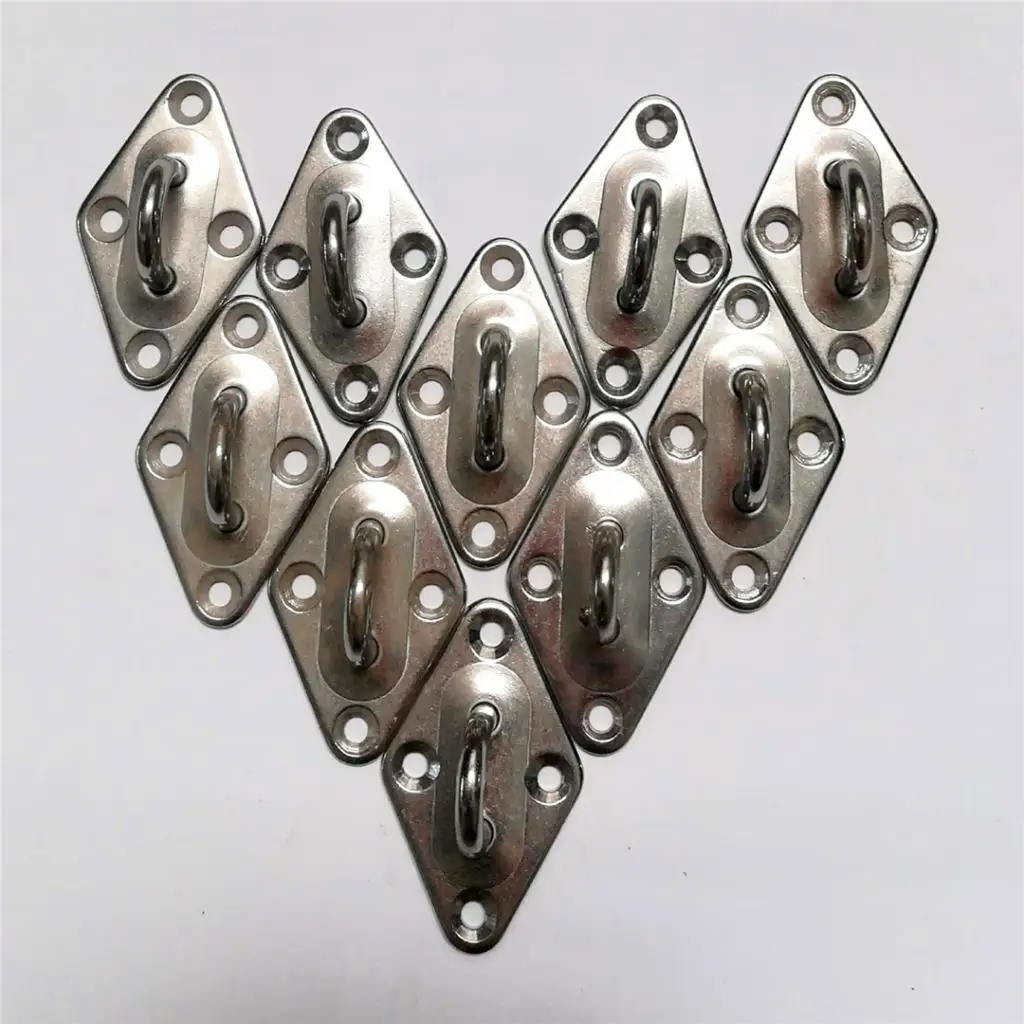 Нержавеющая сталь морской катер пластины с проушиной HEAVY DUTY Diamond Eye Крюк палубе