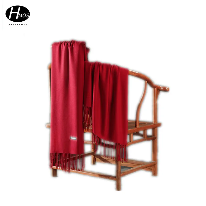 Осень и зима чистый кашемир как шарф длинный универсальный один цвет с