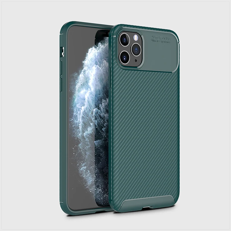 Carbon fiber pattern phone case for iphone 11 11pro max matte Anti-fall for iphone x xs xr max 7 8 6 plus s Carbon fiber cover
