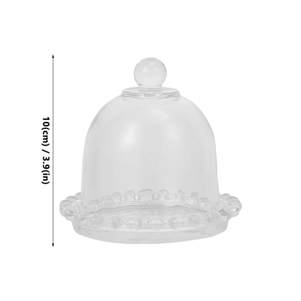 

5Pcs Transparent Glass Cake Covers Glass Durable Food Protective Covers