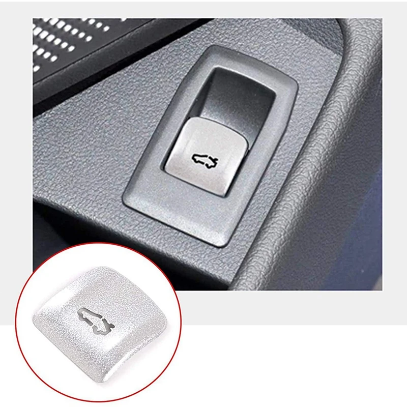 

2 Set Car Accessories: 1 Set Seat Adjustment Memory Button Sticker & 1 Pcs Car Tail Door Button Cover Trim Sticker