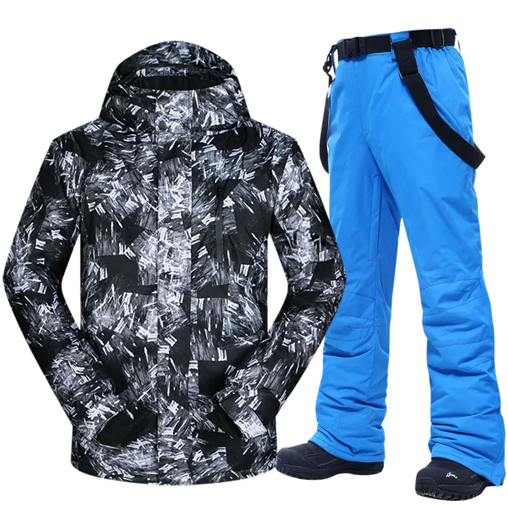 Hot Ski Suit Men Winter New Outdoor Windproof Waterproof Thermal Male Snow Pants sets Skiing And Snowboarding Jacket | Спорт и