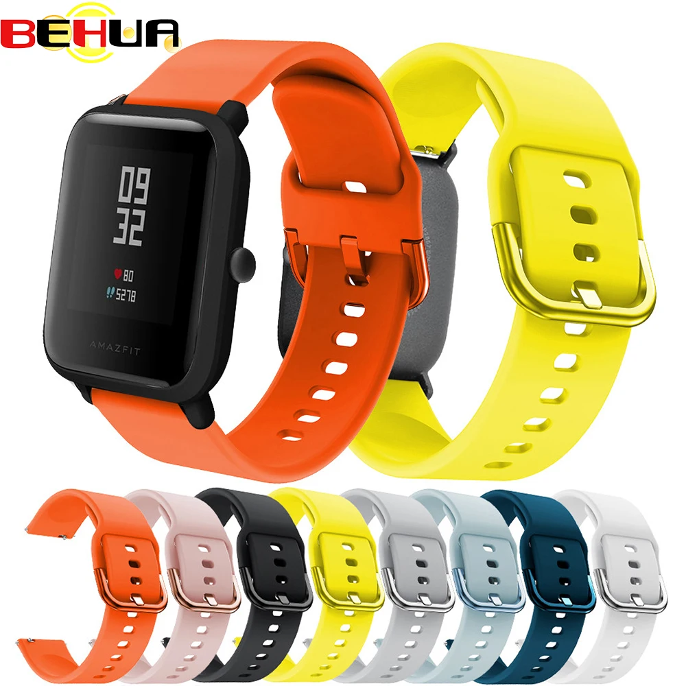 Новый спортивный ремешок для часов Xiaomi Huami Amazfit Bip Lite Youth GTS GTR 42 мм 20 браслет