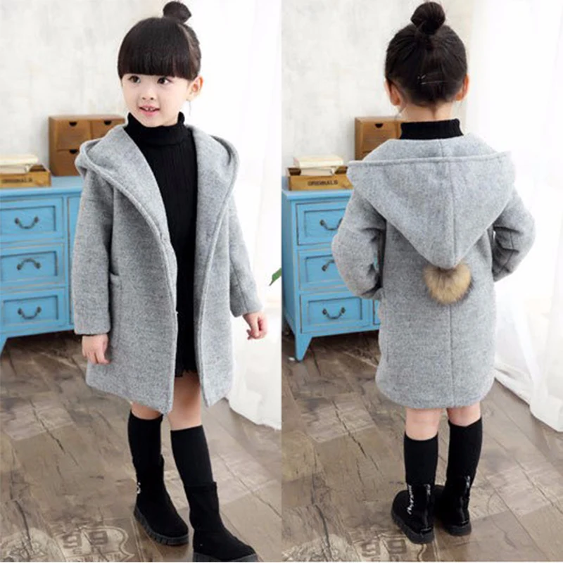 FAVSPORTS/Зимние флисовые пальто для маленьких девочек однотонная плотная Детская