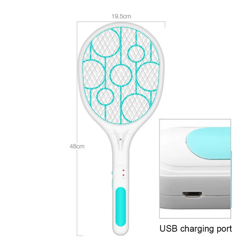USB Chargerable Home Electric Fly Mosquito Bug Zapper Swatter Killer Safety Mesh Cordless Anti | Дом и сад