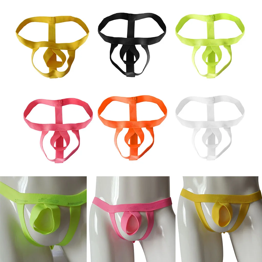 

6x Mens Hollow Pouch Briefs G-string T-back Thongs Underwear Harness