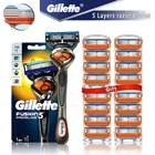Безопасная бритва Gillette Fusion 5 Proglide, прямая Бритва для мужчин, бритвенная машинка с лезвиями, кассеты для бритья бороды