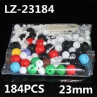 Молекулярная модель LZ-23184, 23 мм, 184 шт., наборы для моделирования органической конструкции, химический набор для детей, полипропилен, пластик