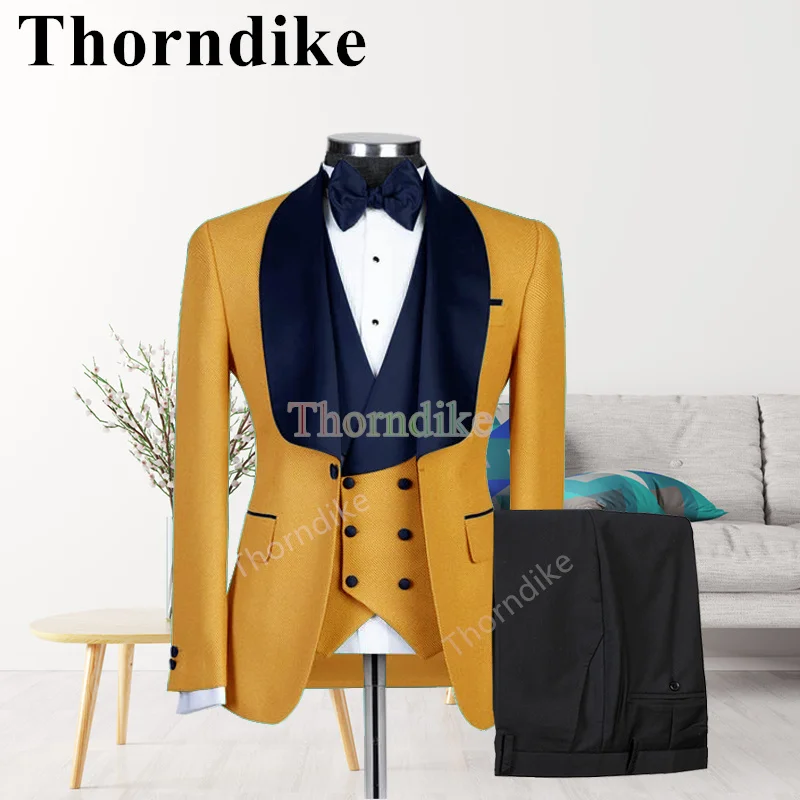 Thorndike тренд Новый Повседневный стиль мужской костюм на заказ хаки зеленый