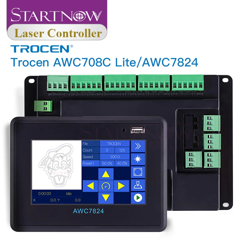 Плата управления лазером Trocen AWC708C Lite CO2 обновленная плата Anywells AWC7824 CNC детали