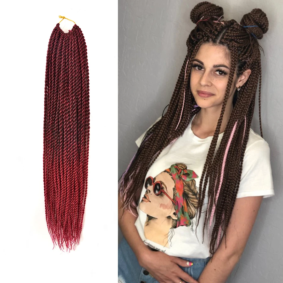 

Aidaiya 18inch 75g/pack Crochet Braids Synthetic Braiding Hair Extension Afro Hairstyles Soft Dreadlock Brown Black Thick Full