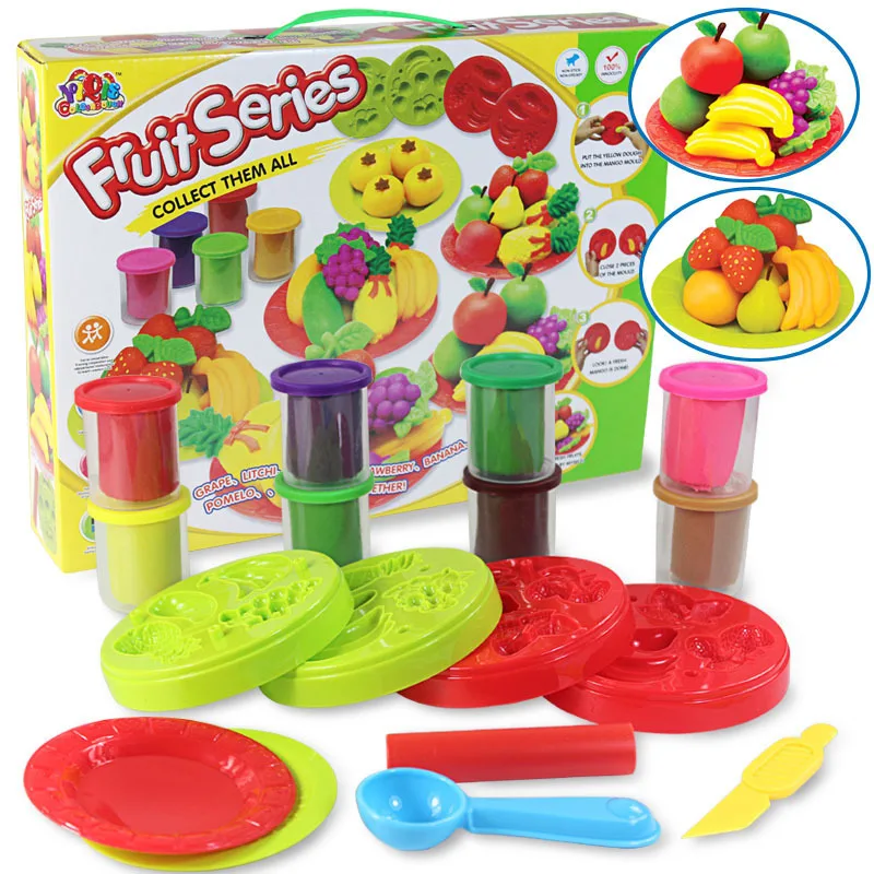 Kids Play Dough Creative 3D Educational Toys Modeling Clay Plasticine Tool Kit DIY Design Master Hamburg Model For Children | Игрушки и