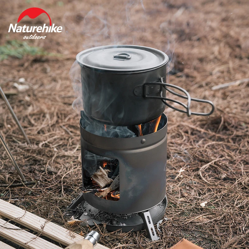 

Туристическая мини-плита Naturehike, титановая портативная дровяная печь, легкий вес, для отдыха на открытом воздухе, походов, пикника, барбекю