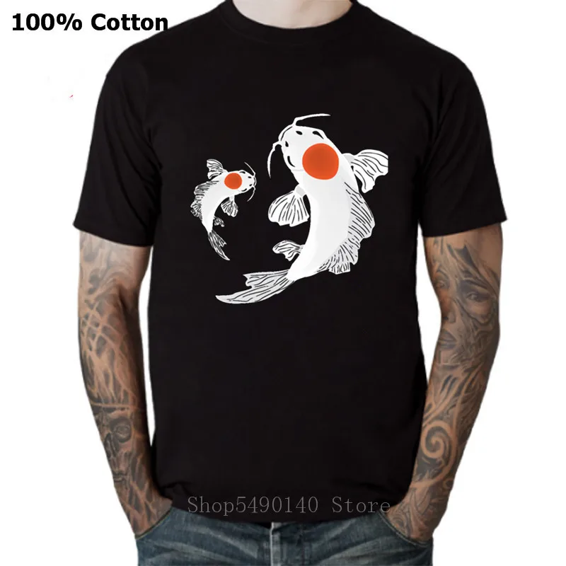 Футболка мужская хлопковая с круглым вырезом стильная Свободная Повседневная