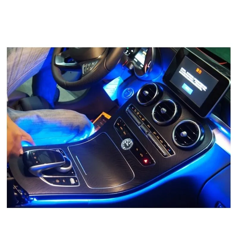 Blue Для Mercedes Benz C MB W205~ или GLC X253 C253 для украшения приборной панели OEM оригинальная Заводская атмосфера Расширенный окружающий свет - Испускаемый цвет: Blue