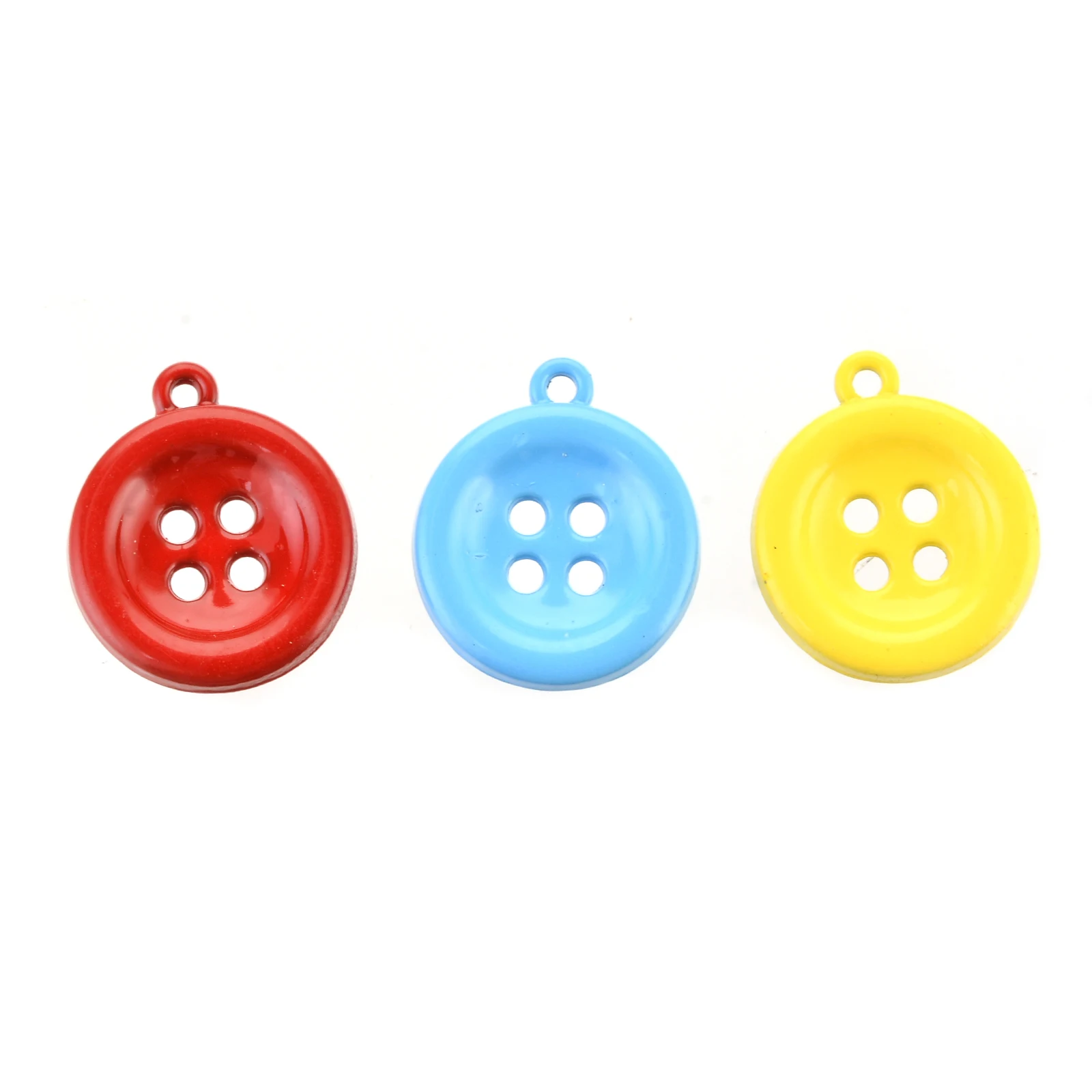 

Multicolor Metal Charms Button Painted Pendants DIY Making Necklace Earrings For Women Party Club Jewelry Gift 13mm x 11mm,10PCs