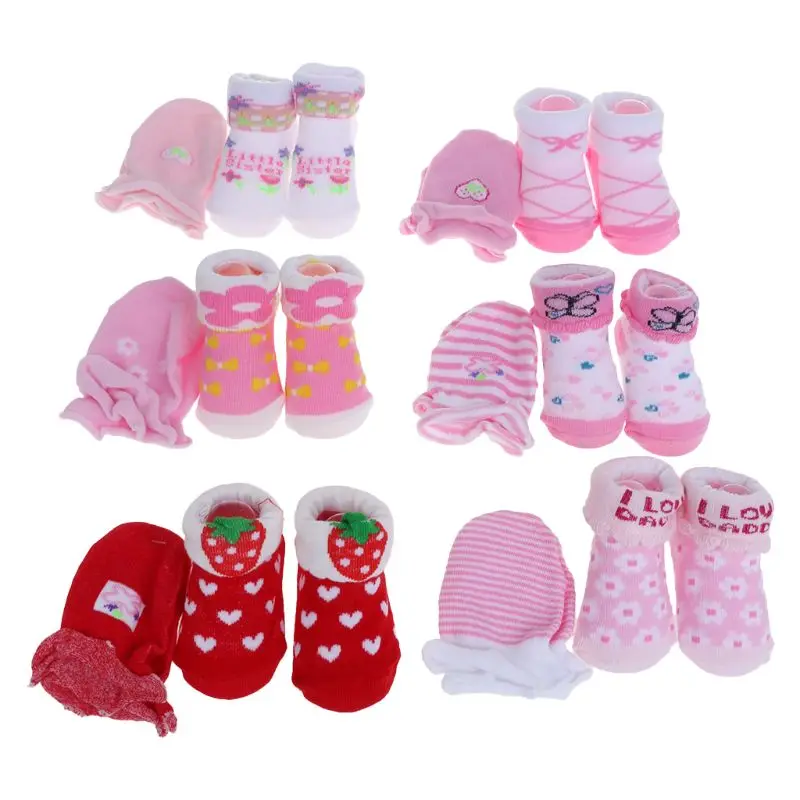 

1 1 Set Baby Socks Gloves Prevent Scratch Face Warm Winter Autumn Soft Breathable Cartoon Cute Fashion Newborn Boys Girls Gifts