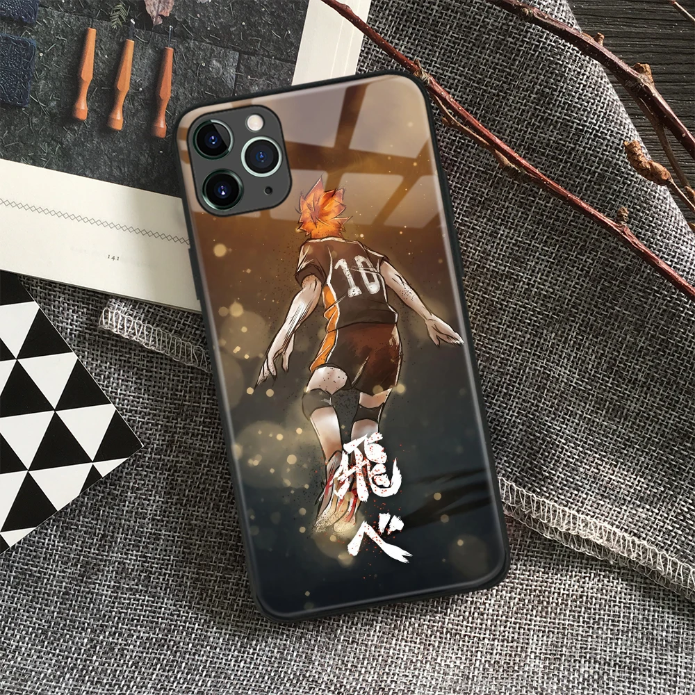 Shoyo Hinata Haikyu! Чехол для телефона из мягкого силикона со стеклянным аниме IPhone SE 6s 7 8