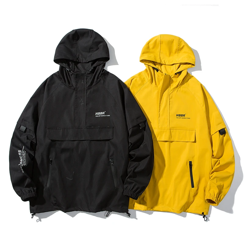 

Jacket Men Autumn New korean Style Men Clothing Tracksuit Coat With Hooded Hip Hop Streetwear Loose Men's Jacket