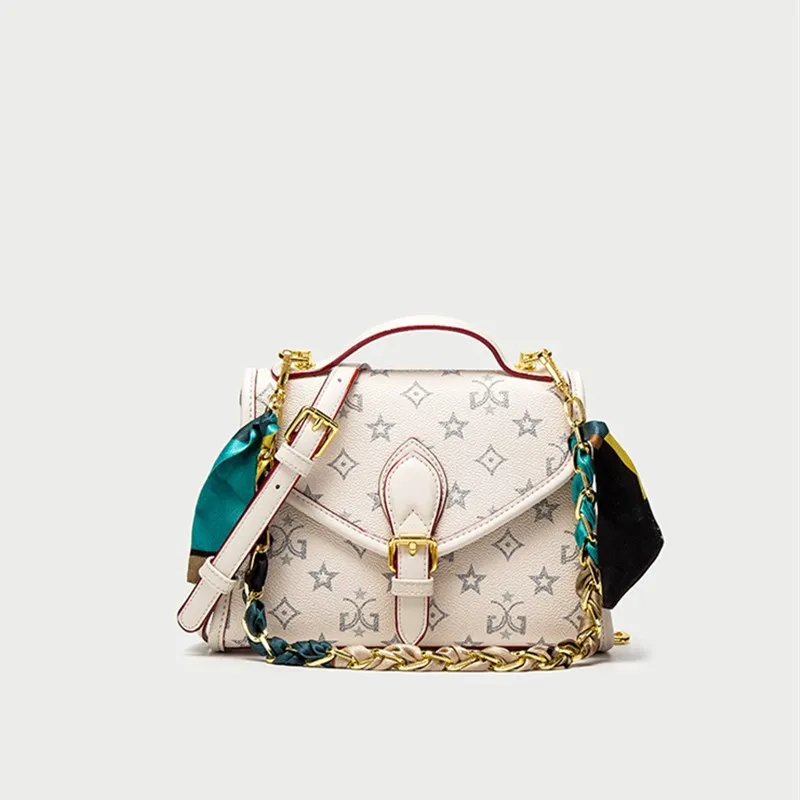 

Presbyopia Print Retro 2021 New Texture Single Shoulder Messenger Chain Small Square Bag Designer Handbags High Quality Cc Gg