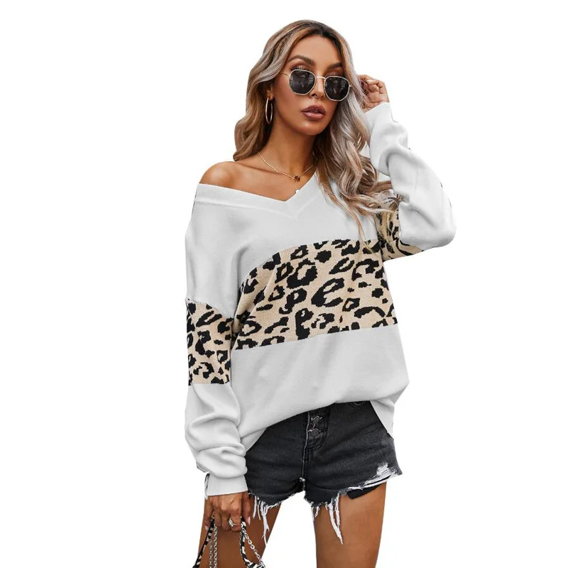 

Женский трикотажный свитер с длинным рукавом, в полоску