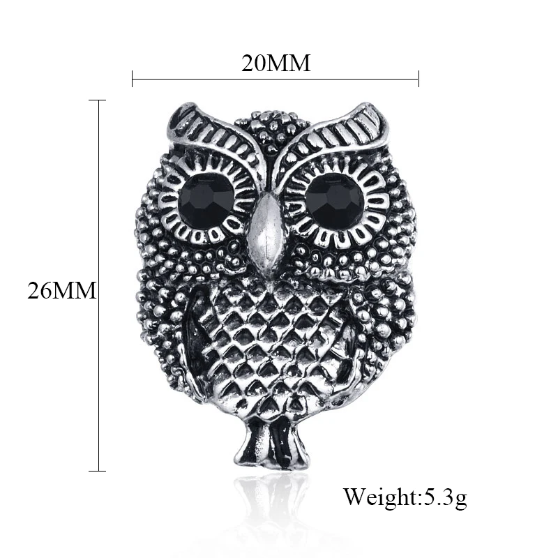 Женская винтажная металлическая брошь MAIKALE булавка с черными кристаллами в виде