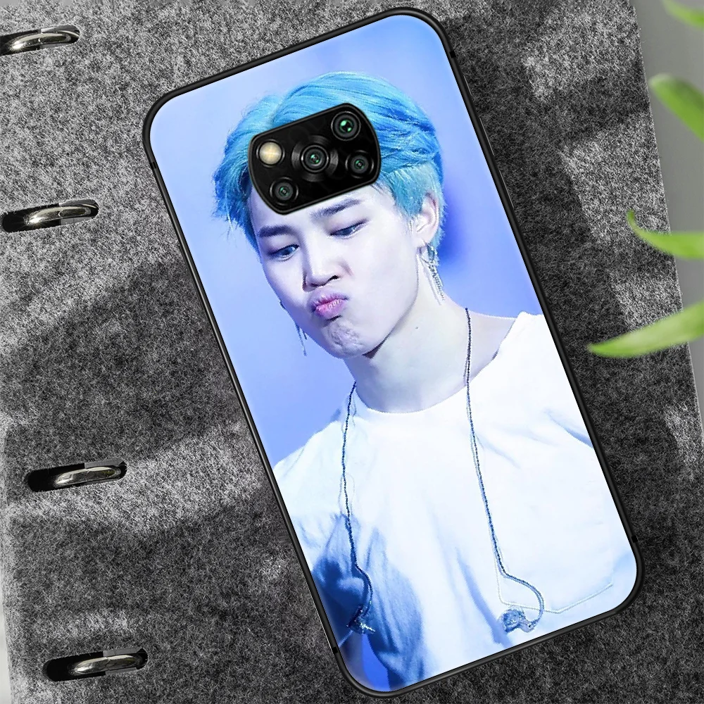 

Bangtan Boys JiMin Phone case Cover Hull For Xiaomi Mi A2 A3 8 9 9T Note 10 Se Lite Pro black Hoesjes Painting Back Silicone
