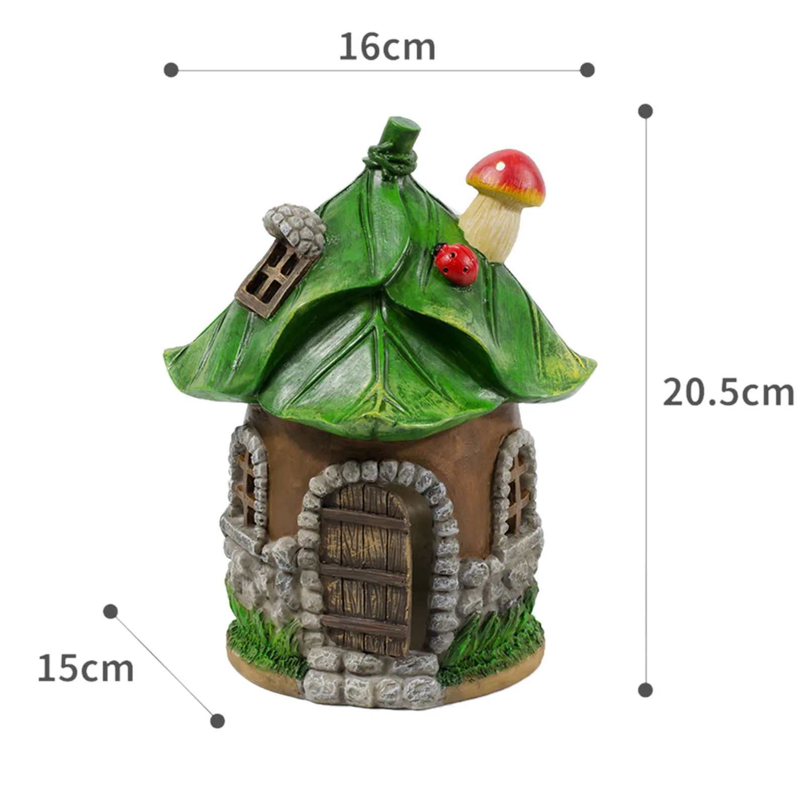 

Solar Powered Fairy House LED Light Outdoor Balcony Decoration Waterproof Resin Miniature Lamp Courtyard Home Garden Decor New