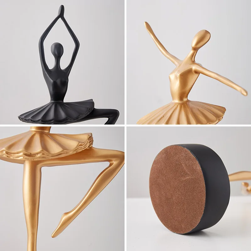 [HHT] современного балета Скульптура девушки характер украшения гостиной винный