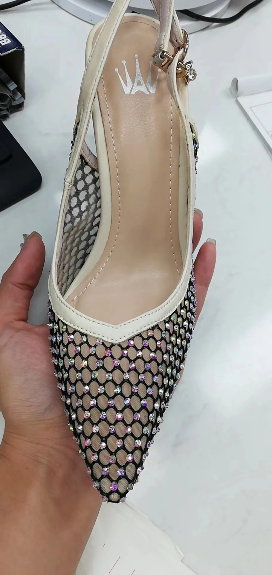 Блестящие стразы на сетчатой основе аппликация обрезки ткани со стразами с