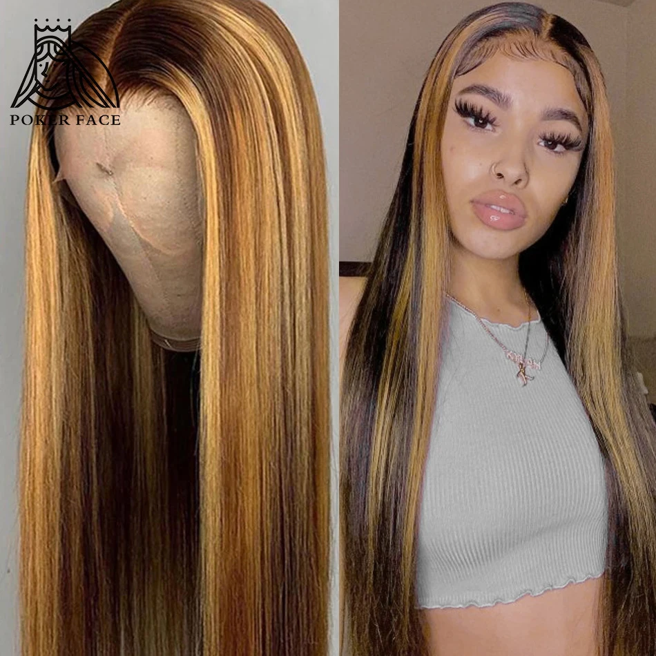 Парик бразильский прямой из натуральных человеческих волос 13 х4 дюймов|Парик на