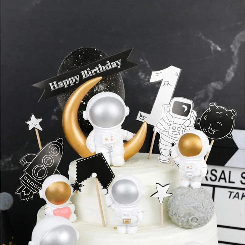 

Фигурки астронавтов, Топпер для торта, экшн-фигурки в космосе, статуэтка, модель космического человека, декоративные принадлежности для дня...