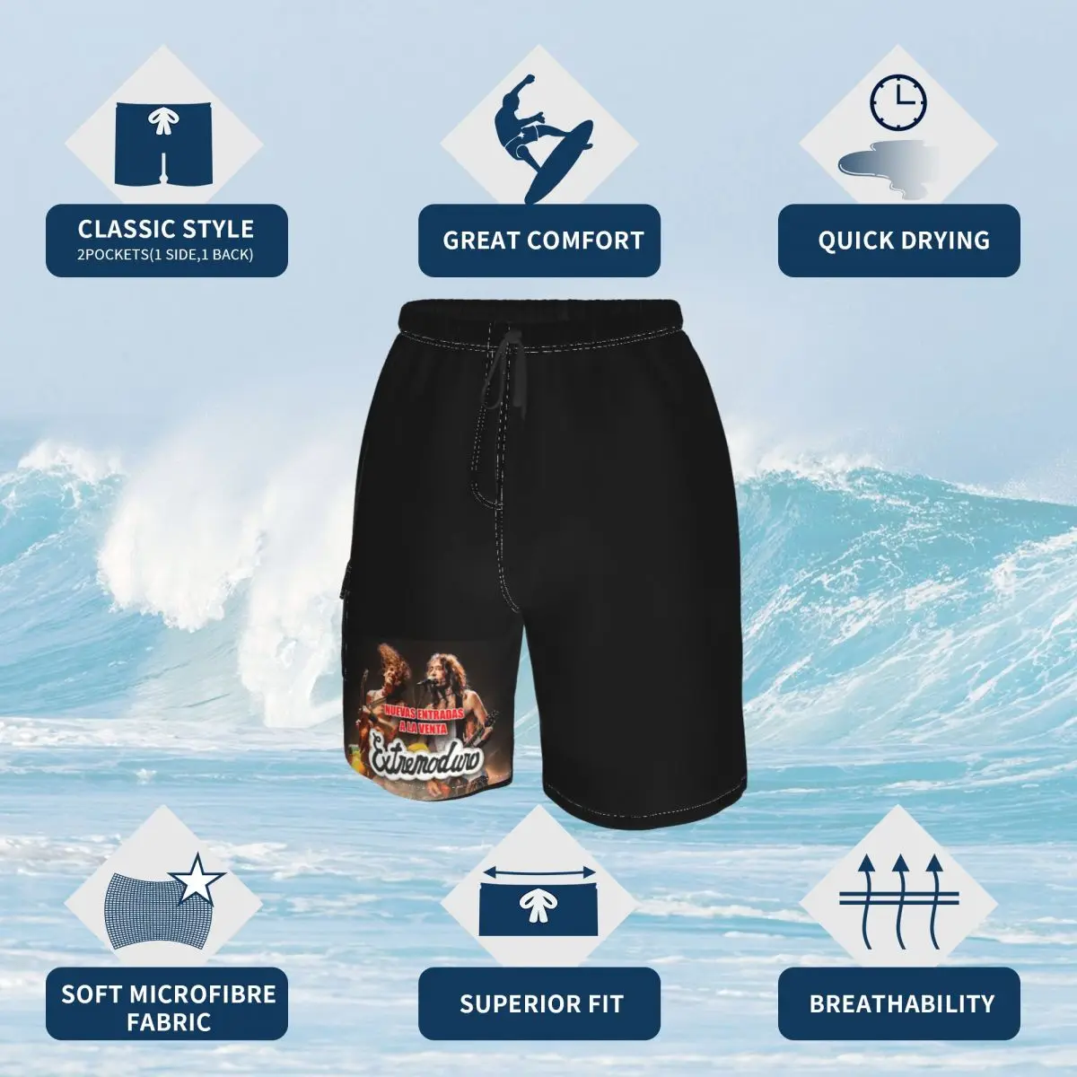 

Promo Pocket beach pants Extremoduro, Nuevas Entradas Ya A La Venta Las Entradas Beach Breathable Print Vintage Hawaii Pants