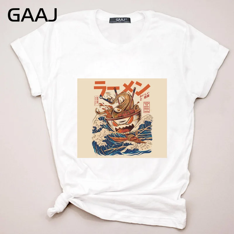 17 GAAJ, японская футболка с волнистым принтом, Женская Винтажная Футболка Ukiyo-e, Забавные футболки, топы, Harajuku, уличная одежда, Прямая поставка, женская - Цвет: 17