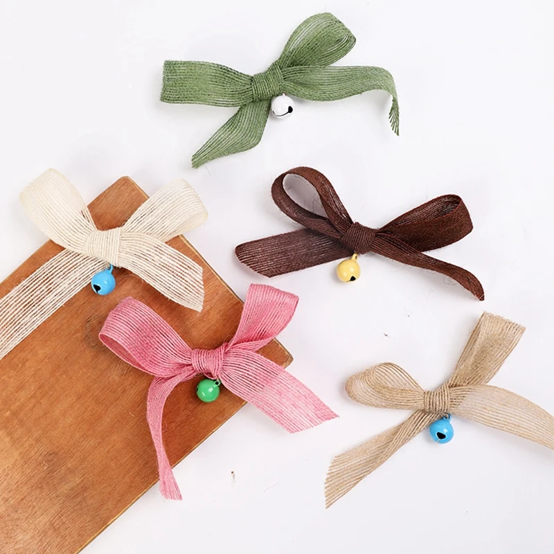 Рождественский эксклюзивный льняной бант подвеска для рождественской елки