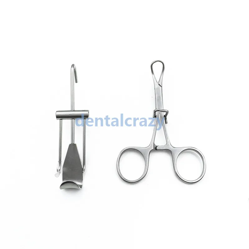 1 set stainless steel Eye bag self-hook cosmetic eyelid retractor double surgery tool nose eye instrument | Красота и здоровье