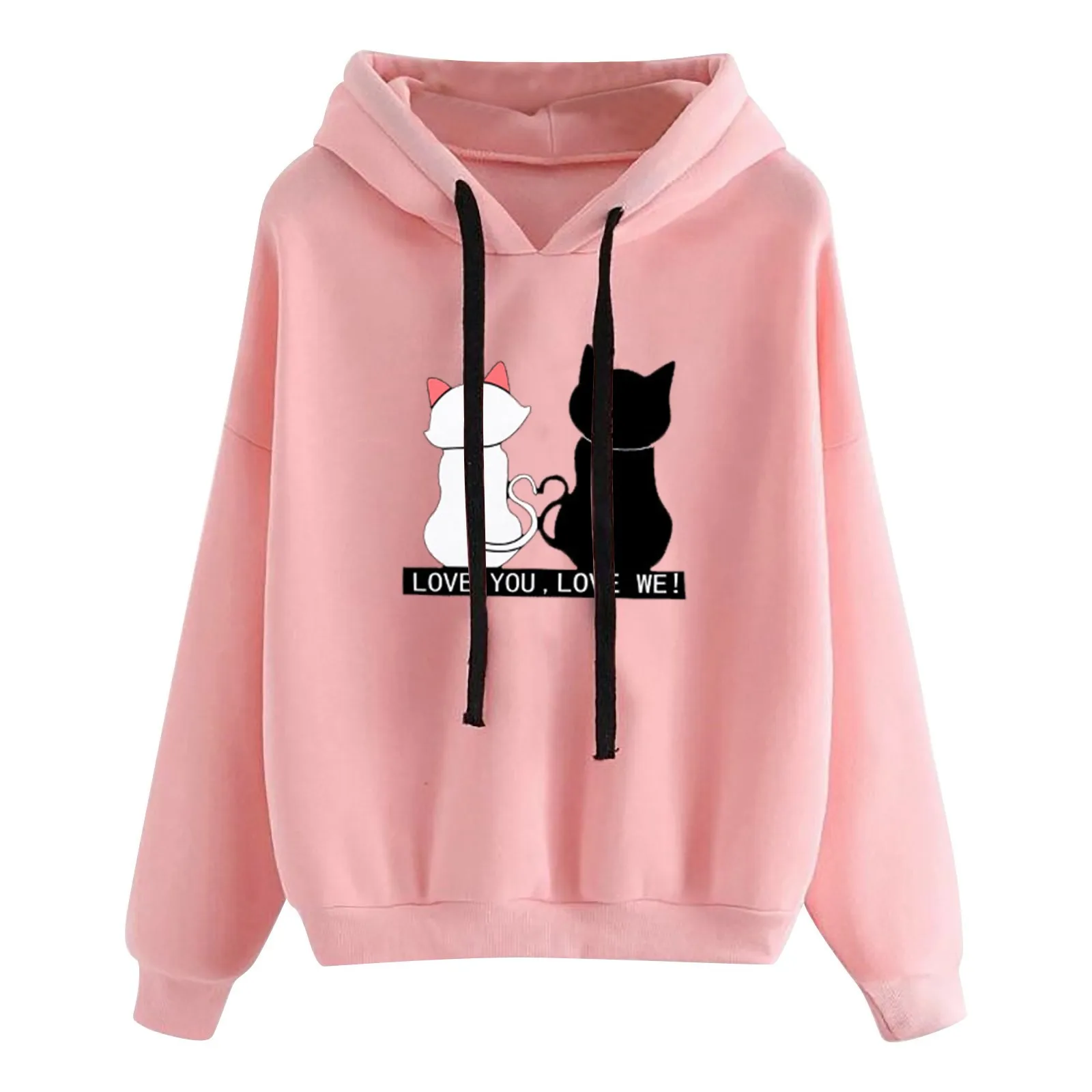 Fashion Women Sweatshirt Casual Winter Spring Long Sleeve Cute Cats Print hoodies Sweatshirt Tops ropa mujer толстовка женская