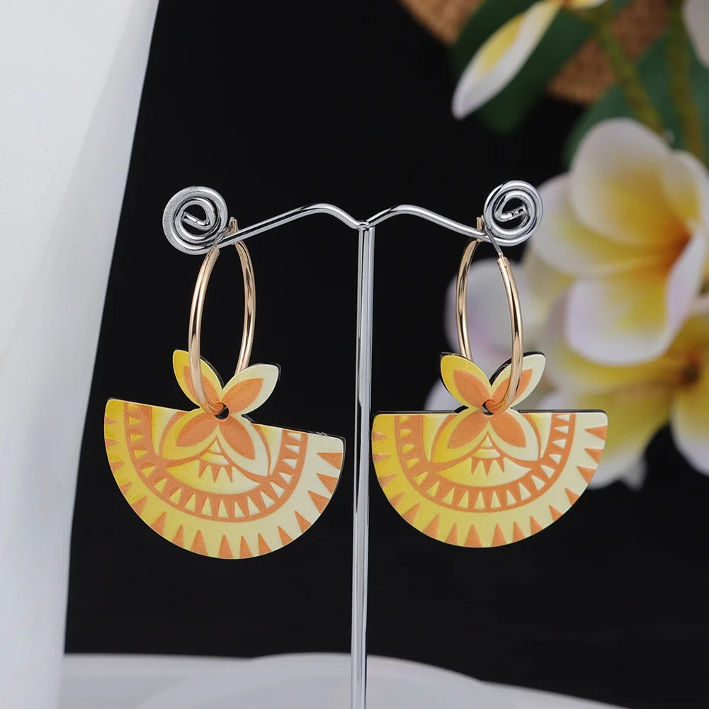 Cring Coco Acrylic Drop Earrings 2021 Trends Brown Pink Hanging Woman Earring Korean Fashion Metal Hoops for Women New | Украшения и