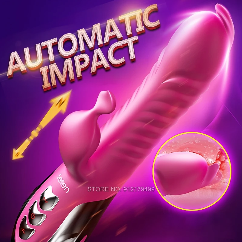 Sex Toy for Women Magnetic Huge Head Vibrating 18+ G Spot Clitoris Leten Storm Massage Wand Powerful Rabbit Vibrator Tongue Lick