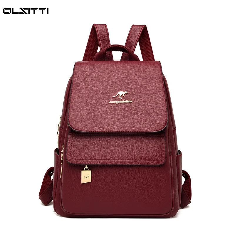 

Luxury Brand Designer Soft Leather Backpacks for Women 2021 High Quality Durable Travel Backpack Large Capacity Women Backpack