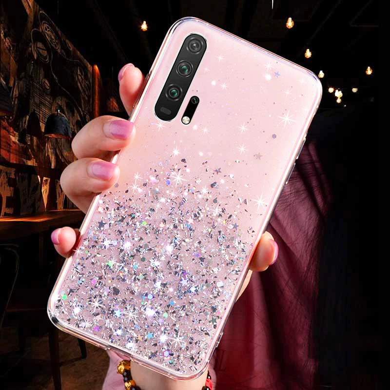 Luxury Bling Glitter Case For Huawei P30 P20 Lite P40 P50 Pro Mate 20 30 40 Honor 10 20 30 Pro 50 Soft Silicone Clean Cover Case