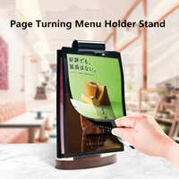 a4 page turning table top restaurant menu paper sign card holder stand display marketing photo poster flyer frames