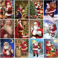 5d diy diamond painting santa christmas winter full squareround rhinestone embroidery cross stitch home decor wall art