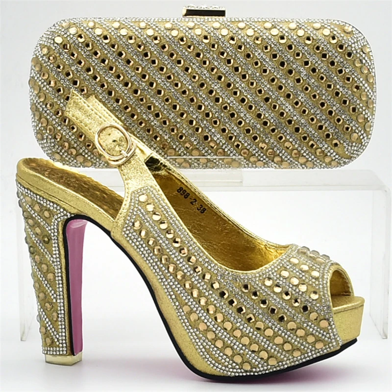 Новинка комплект из туфель и сумочки в итальянском стиле свадебный аксессуар 2018