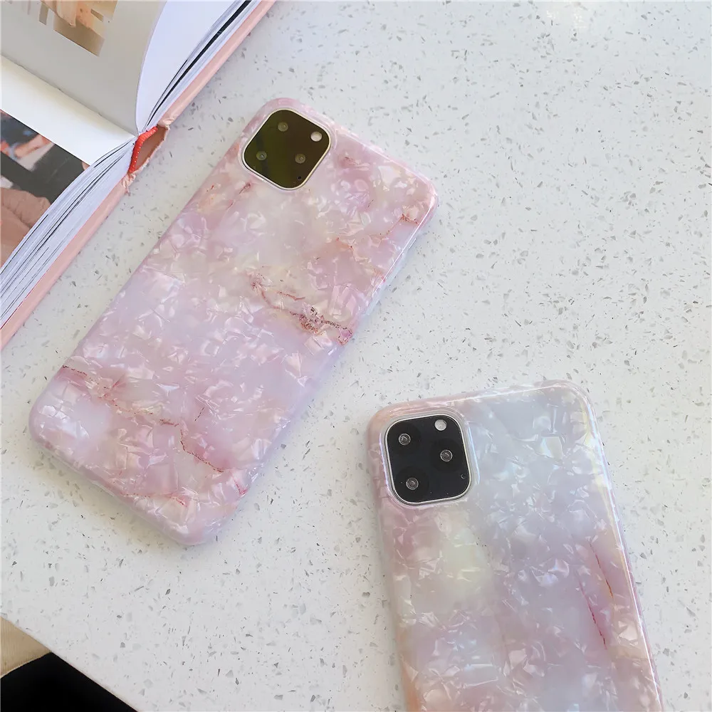 Чехол для Телефона iPhone 7 8 Plus Роскошный Глянцевый гранитный камень мраморная