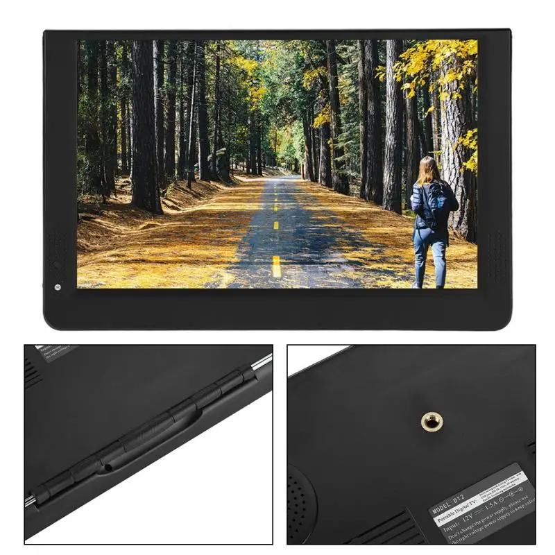 Портативный Автомобильный цифровой телевизор LEADSTAR 12 дюймов DT/T2 1080P Мини 16:9